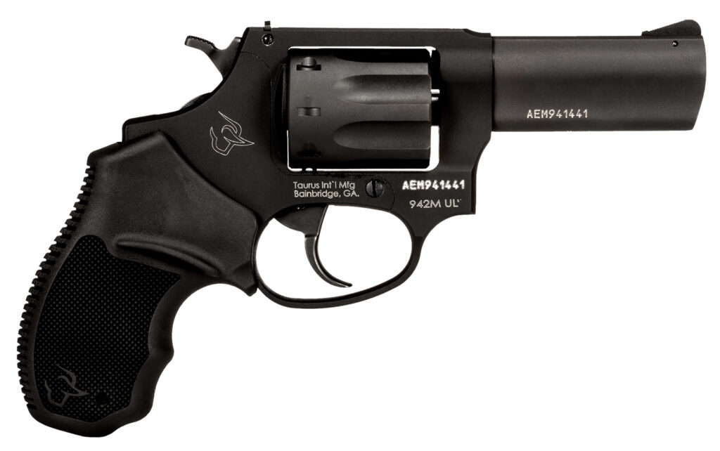 Taurus 942 Ultra Lite, .22 WMR Revolver, 3" Barrel, Black, 8-Round