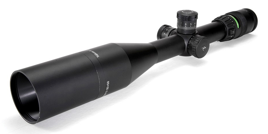 Trijicon AccuPoint 5-20×50 Riflescope, Mil-Dot Reticle, Green Dot, Matte Black - scope exterior view