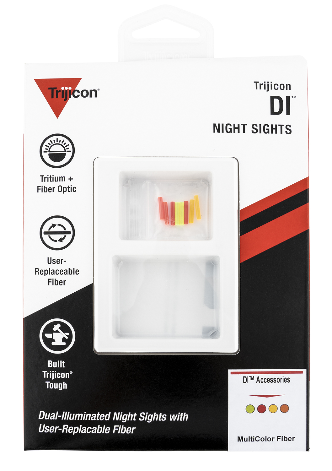 Trijicon DI Night Sight Replacement Fiber Pack, Multicolor - retail packaging