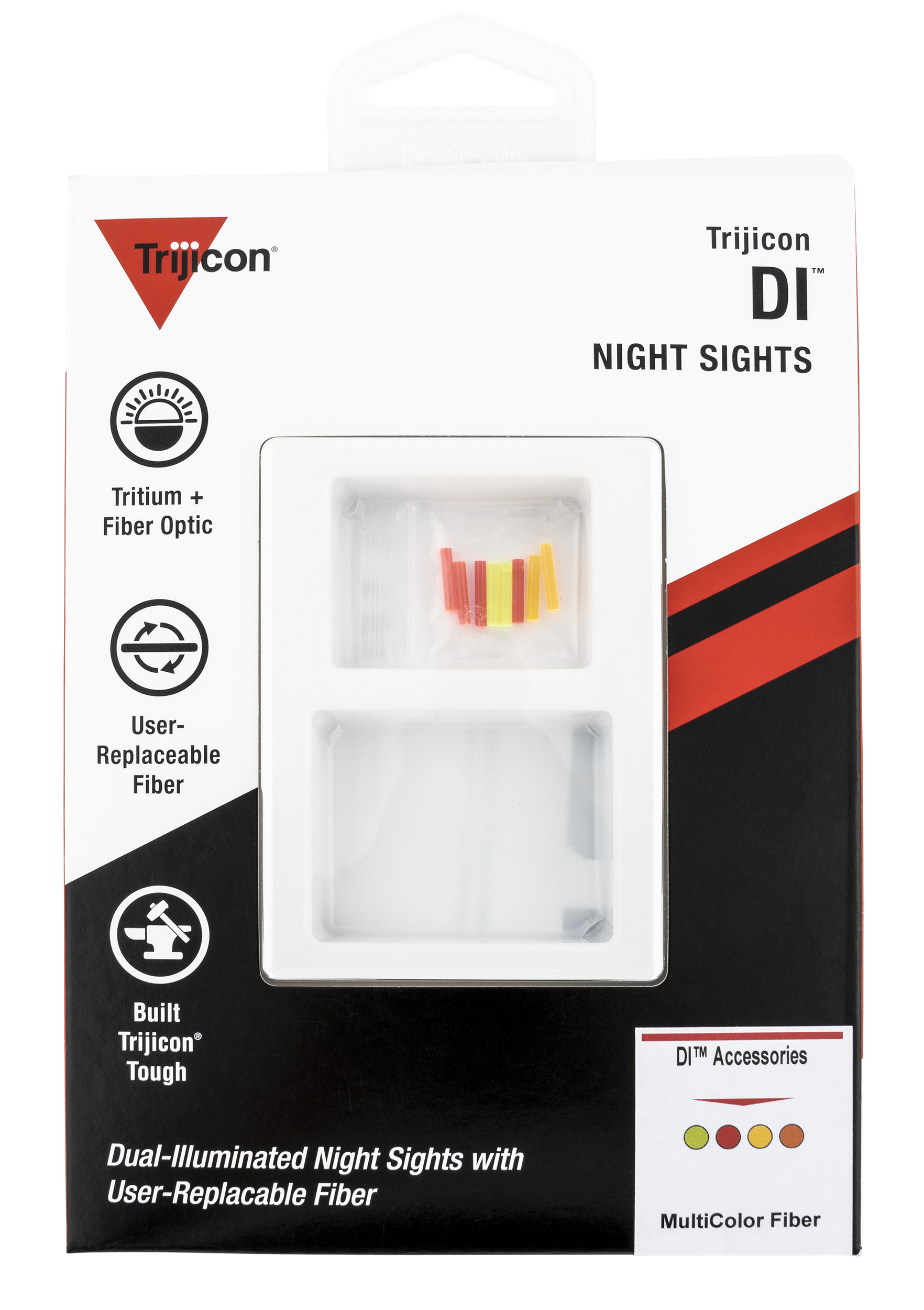 Trijicon DI Night Sight Replacement Fiber Pack, Multicolor - retail packaging