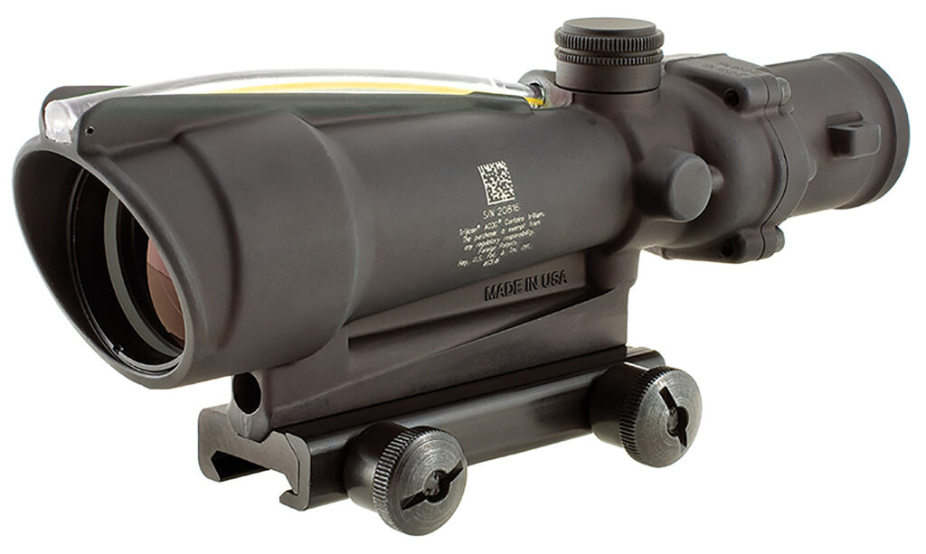 Trijicon ACOG TA11E-A 3.5×35 Riflescope, Amber .308 Chevron Reticle, TA51 Mount, Black
