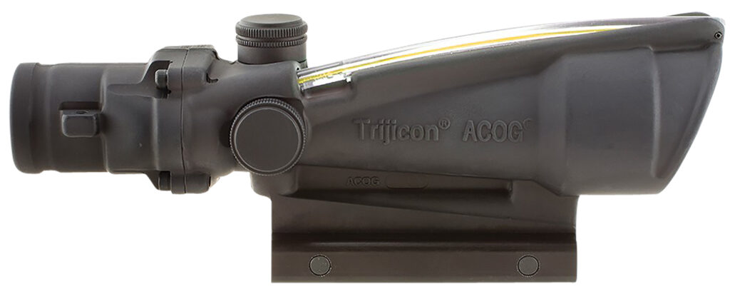 Trijicon ACOG TA11F-A 3.5×35 Riflescope, Amber .223 Chevron Reticle, TA51 Mount, Black
