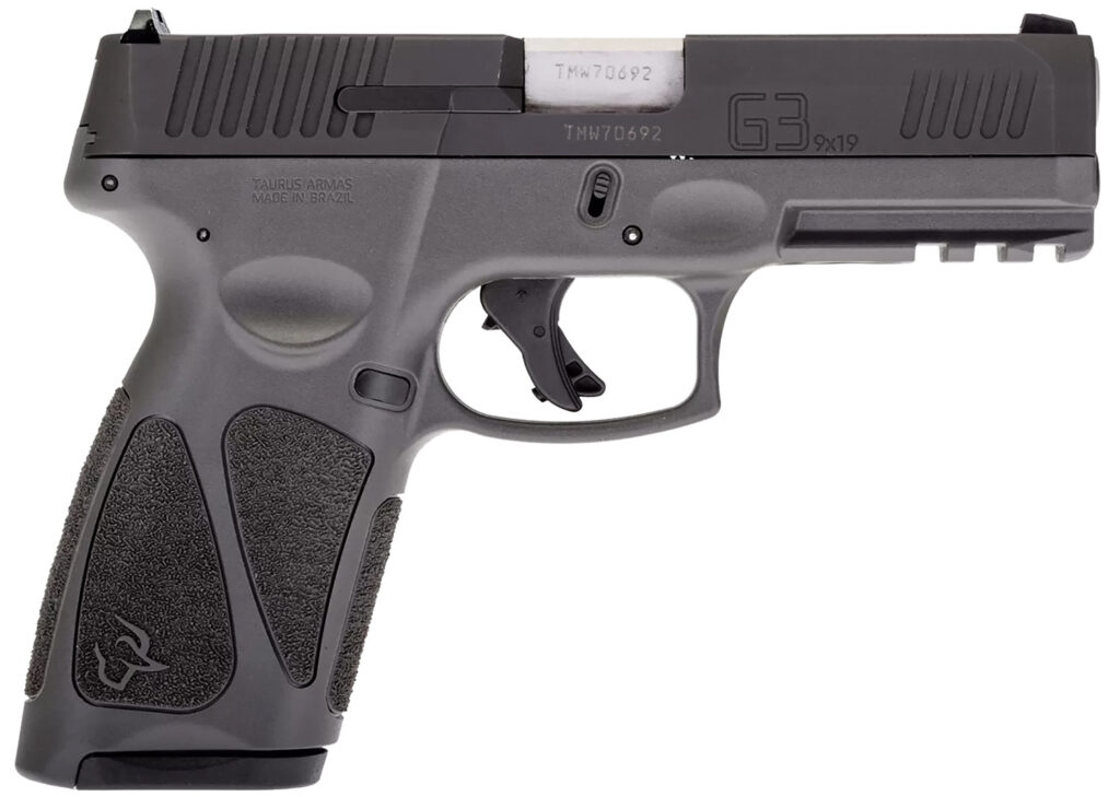 Taurus G3, 9mm Pistol, 4" Barrel, Gray/Black, 15+1/17+1