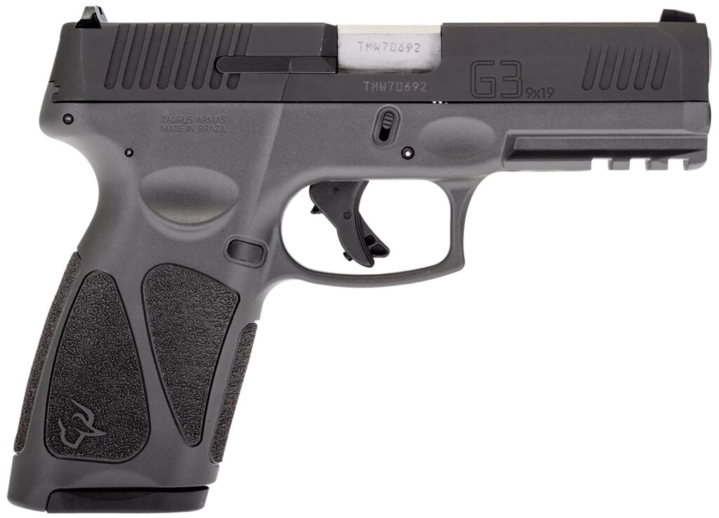 Taurus G3, 9mm Pistol, 4" Barrel, Gray/Black, 15+1