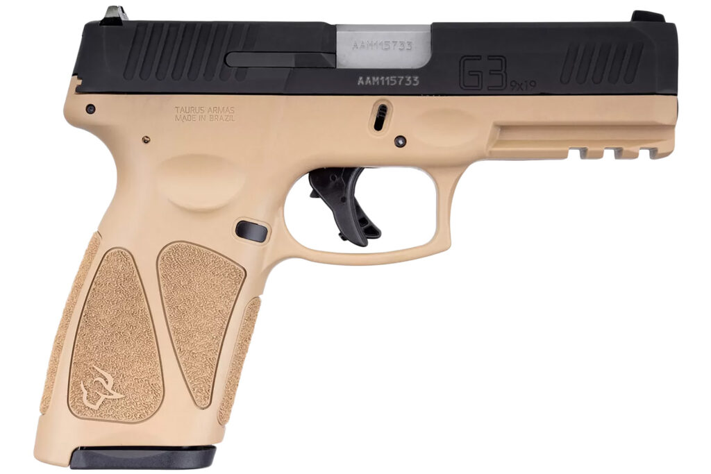 Taurus G3, 9mm Pistol, 4" Barrel, Tan/Black, 15+1/17+1
