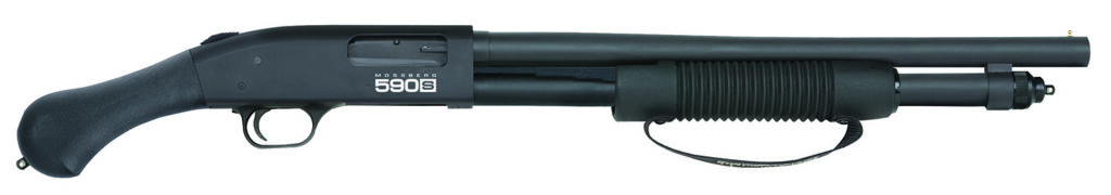 Mossberg 590S Shockwave, 12 Gauge Pump-Action Shotgun, 18.5", Bead Sight, Matte Blue/Black Synthetic, 10+1