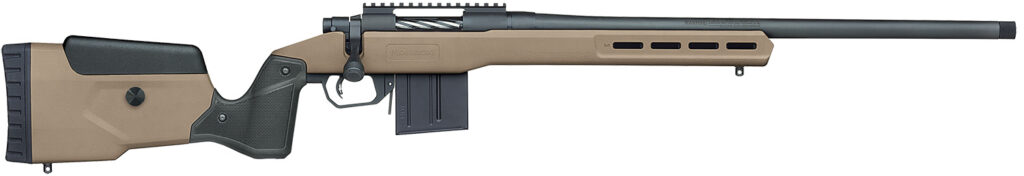 Mossberg Patriot LR Tactical, 6.5 Creedmoor Bolt-Action Rifle, 22", Threaded Barrel, FDE/Black Synthetic, 10+1