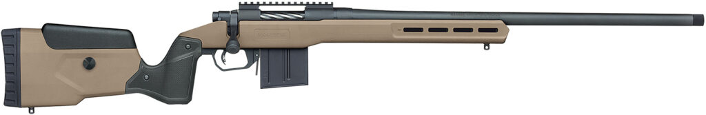 Mossberg Patriot LR Tactical, 6.5 PRC Bolt-Action Rifle, 22", Threaded Barrel, FDE/Black Synthetic, 10+1