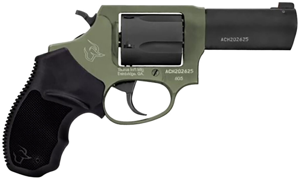 Taurus 605, .357 Magnum Revolver, 3" Barrel, Sniper Green, 5-Round