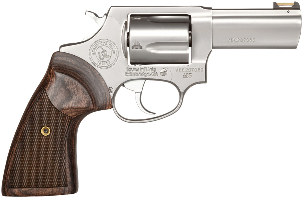 Taurus 605 Executive Grade, .357 Magnum Revolver, 3" Barrel, Stainless Steel, Wood Grips, 5-Round