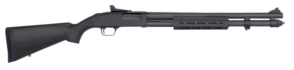 Mossberg 590 M-LOK Tactical, 12 Gauge Pump-Action Shotgun, 20", Ghost Ring Sights, Matte Blue/Black Synthetic, 8+1