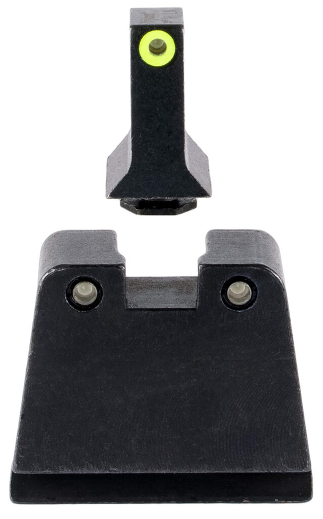 Trijicon Suppressor/Optic Height Night Sight Set for Glock 42/43/43X/48, Green Tritium, Yellow Front/Black Rear