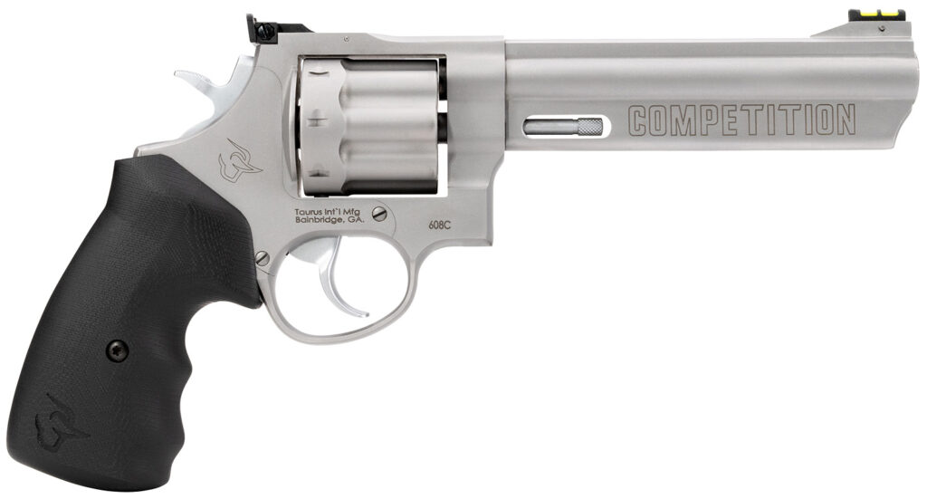 Taurus 608 Competition, .357 Magnum Revolver, 6" Barrel, Black, G10 Grips, 8-Round