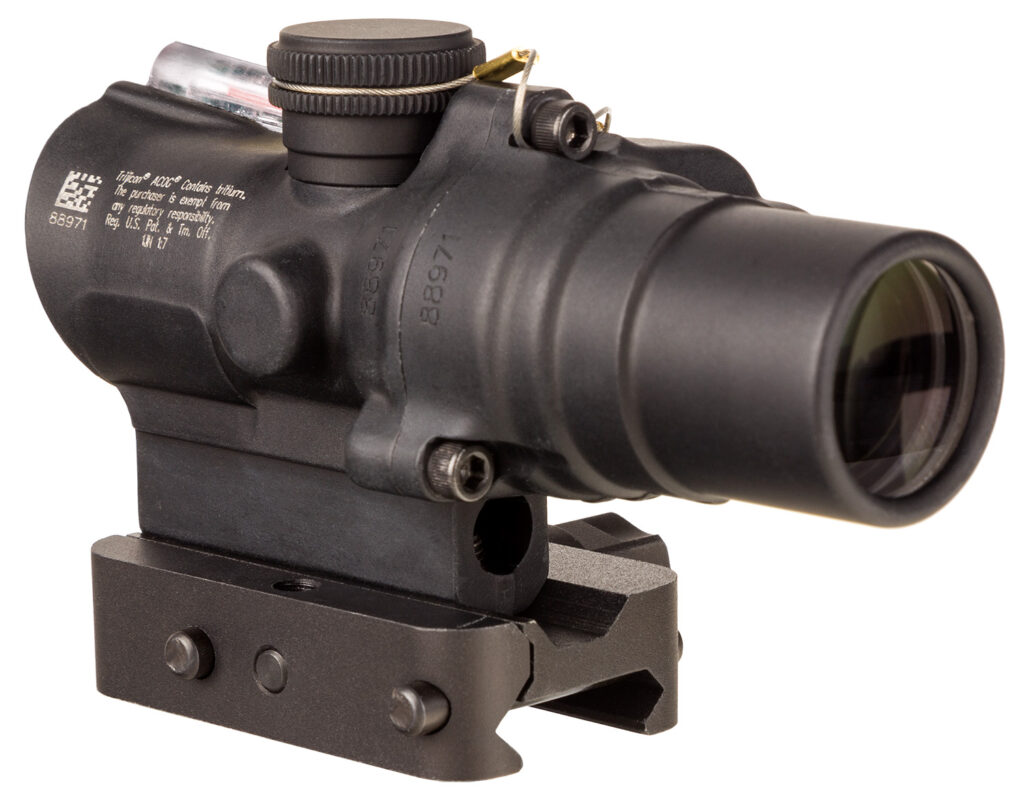 Trijicon Compact ACOG 1.5x16S Riflescope, Red Ring & 2 MOA Dot Reticle, Q-LOC Mount, Black