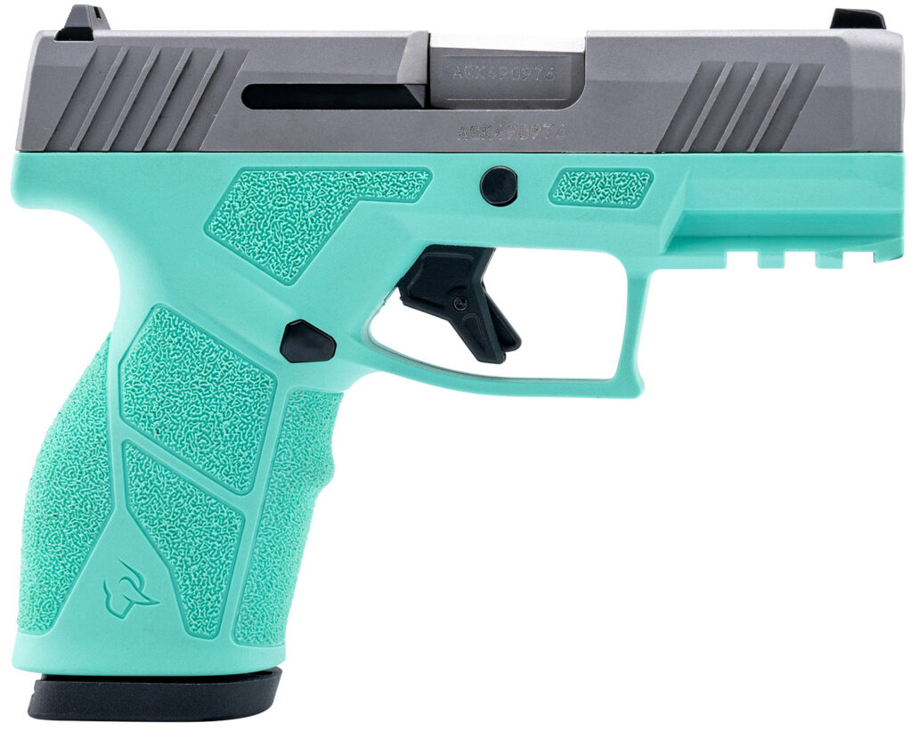 Taurus GX2, 9mm Pistol, 3.38" Barrel, Cyan/Stainless Steel, 13+1