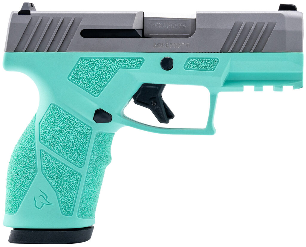 Taurus GX2, 9mm Pistol, 3.38" Barrel, Cyan/Stainless Steel, 10+1