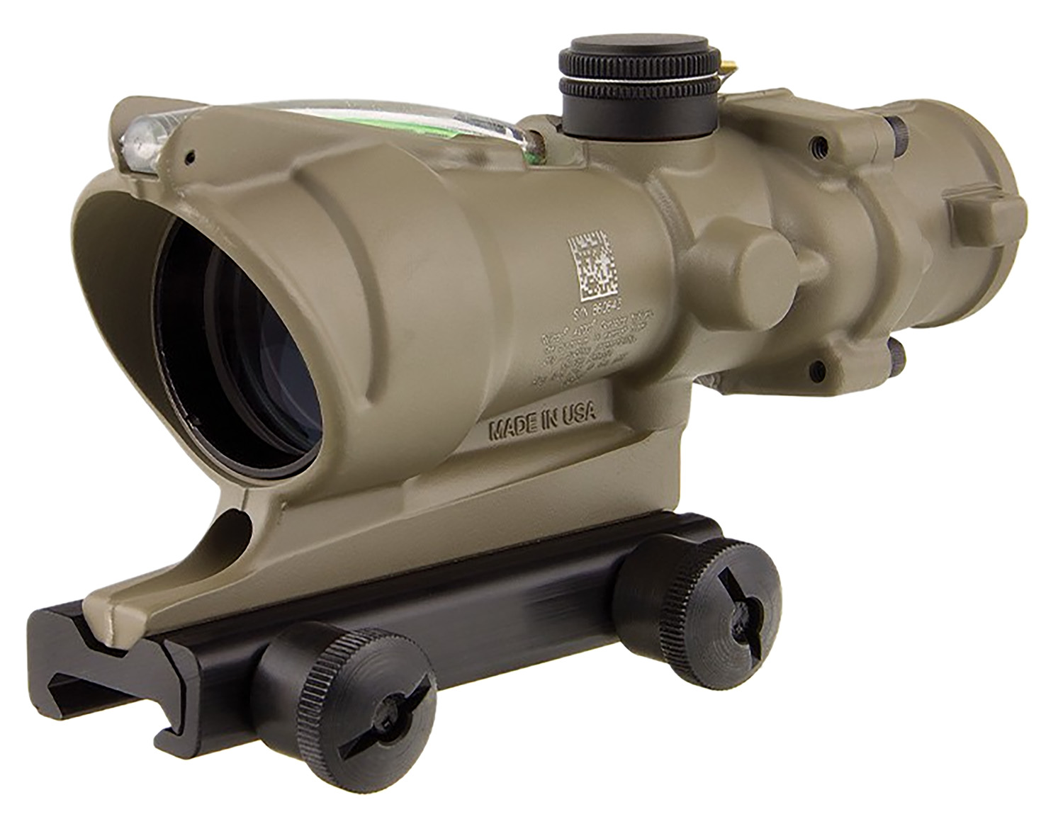 Trijicon ACOG 4×32 Riflescope, Green .223 Horseshoe/Dot Reticle, TA51 Mount, Flat Dark Earth