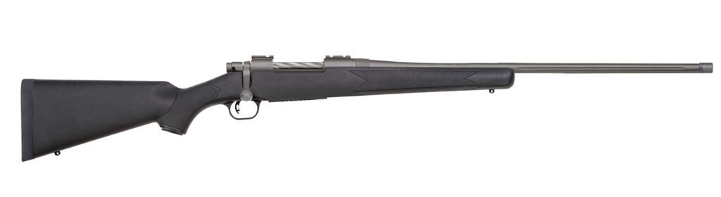 Mossberg Patriot, 450 Bushmaster Bolt-Action Rifle, 20", Threaded Barrel, Stainless Cerakote/Black Synthetic, 4+1