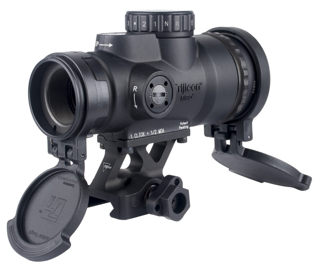 Trijicon MRO HD Patrol 1×25 Red Dot Sight, 2 MOA Dot & 68 MOA Circle, Lower 1/3 Co-Witness Q-LOC Mount, Black