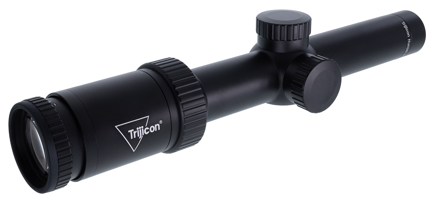 Trijicon Huron 1-6×24 Riflescope, BDC Hunter Holds Reticle, Satin Black - angled eyepiece view