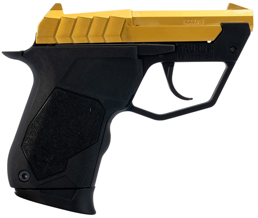 Taurus 22TUC, .22 LR Pistol, 2.5" Barrel, Gold PVD, 9+1
