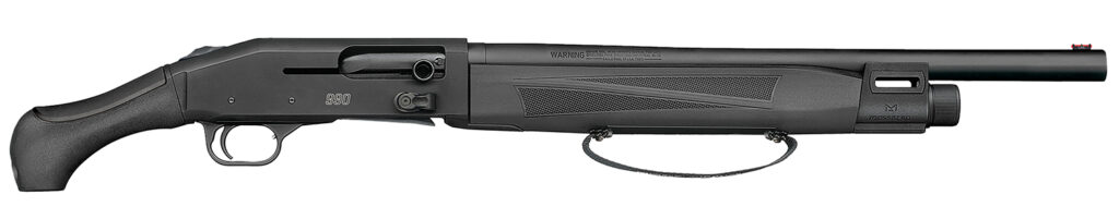 Mossberg 990 AfterShock, 12 Gauge Semi-Automatic Shotgun, 18.5", M-LOK Forend, Matte Blue/Black Synthetic, 5+1