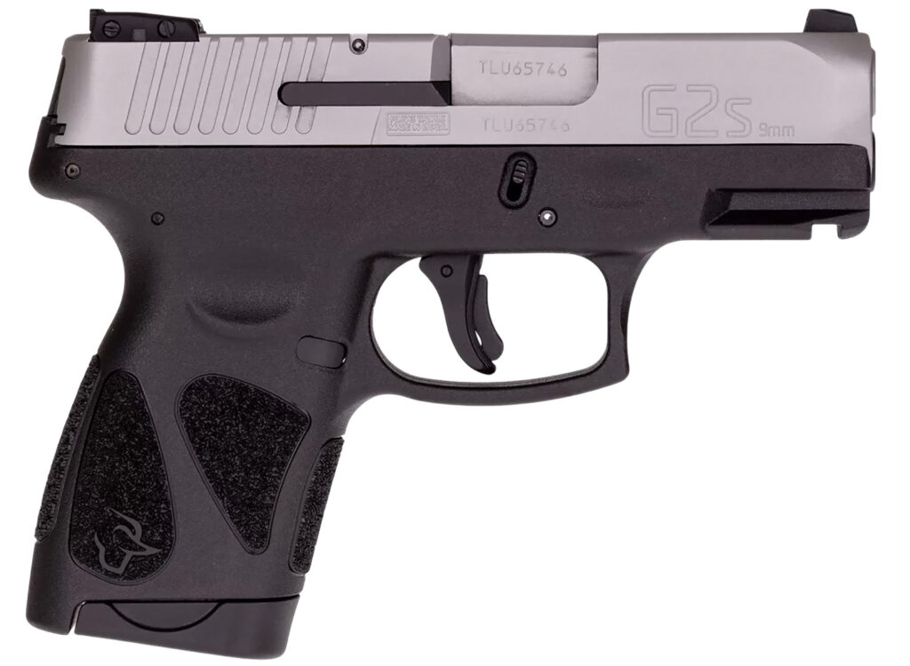 Taurus G2S, 9mm Pistol, 3.26" Barrel, Black/Stainless Steel, 7+1
