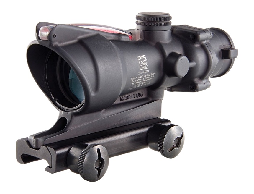 Trijicon ACOG TA31RCO-M4CP 4×32 Riflescope, Red Chevron Reticle for M4/M4A1, TA51 Mount, Black