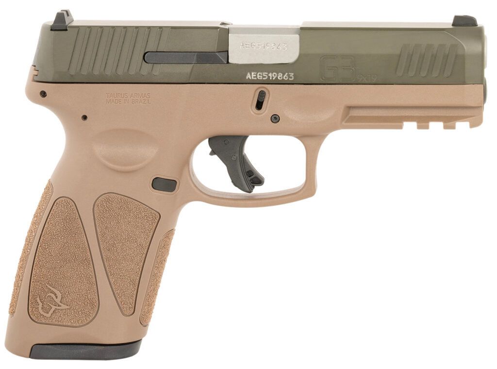 Taurus G3, 9mm Pistol, 4" Barrel, Bronze/Moss Green, 15+1/17+1