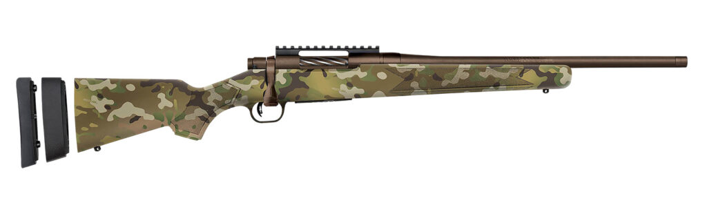 Mossberg Patriot Super Bantam, 350 Legend Bolt-Action Rifle, 18", Threaded Barrel, Multicam Synthetic, 4+1