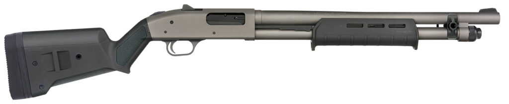 Mossberg 590A1 Tactical, 12 Gauge Pump-Action Shotgun, 18.5", Matte Blue/Black Synthetic, 6+1