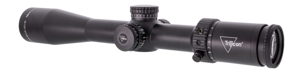 Trijicon Credo HX 2.5-15×42 SFP Riflescope, Red/Green BDC Hunter Holds Reticle, Satin Black