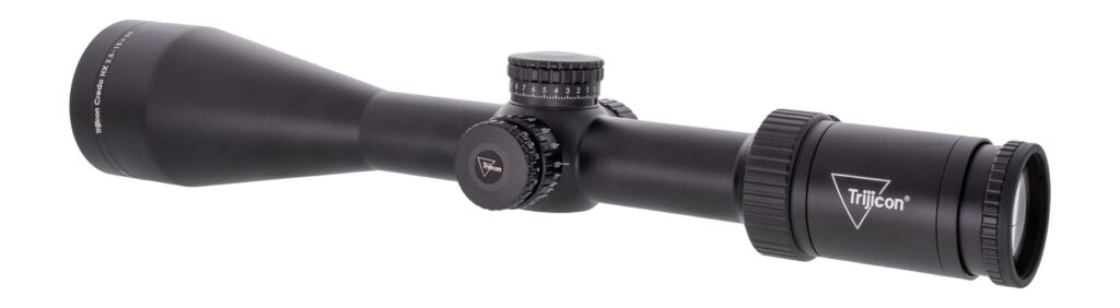 Trijicon Credo HX 2.5-15×56 SFP Riflescope, Red/Green BDC Hunter Holds Reticle, Satin Black