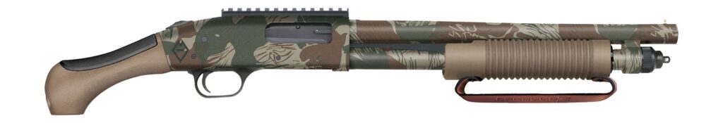 Mossberg 590 Shockwave, 12 Gauge Pump-Action Shotgun, 14.375", FDE/Black Synthetic, 5+1