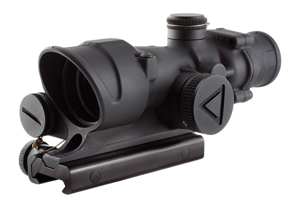 Trijicon ACOG TA02 4×32 LED Riflescope, Red .223 Chevron Reticle, TA51 Mount, Black