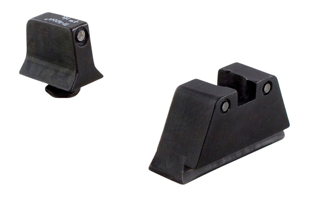 Trijicon Suppressor/Optic Height Night Sight Set for Standard-Frame Glock, Green Tritium, Black Outlines