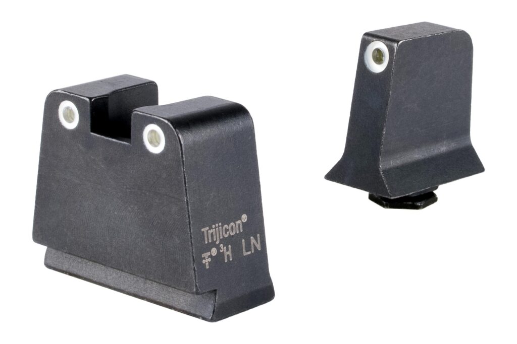 Trijicon Suppressor/Optic Height Night Sight Set for Glock 42/43/43X/48, Green Tritium, White Outlines