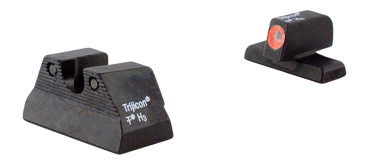 Trijicon HD Night Sight Set for H&K USP, Orange Front Outline - front and rear sight set