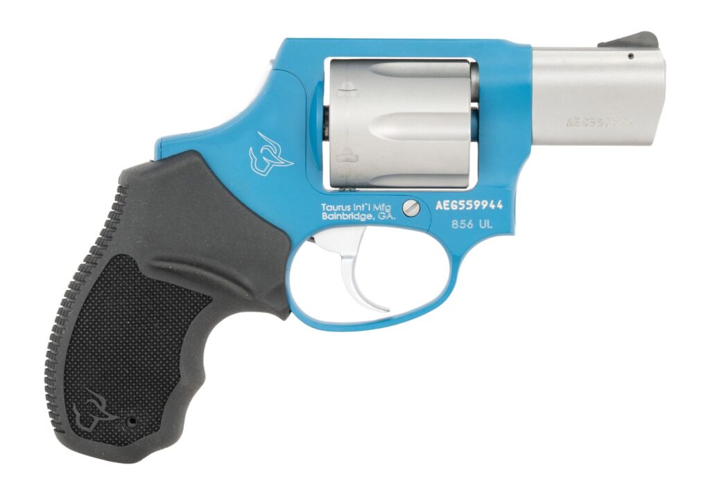 Taurus 856 Ultra Lite, .38 Special +P Revolver, 2" Barrel, Sky Blue/Stainless Steel, 6-Round