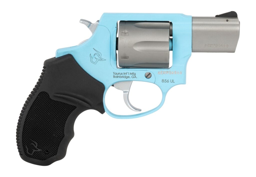 Taurus 856 Ultra Lite, .38 Special +P Revolver, 2" Barrel, Blue Raspberry/Stainless Steel, 6-Round