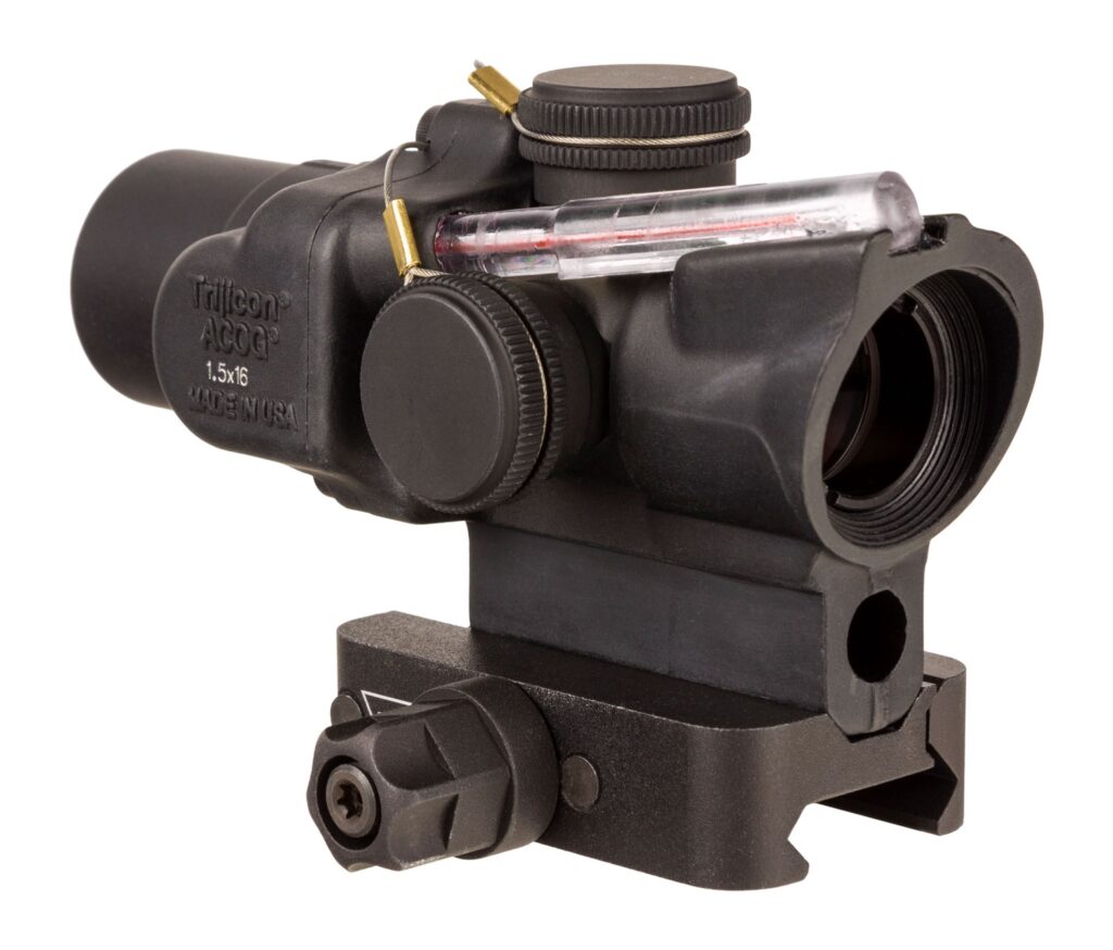 Trijicon Compact ACOG 1.5x16S Riflescope, Red RTR 9mm Reticle, Black (TA44-C-400409)
