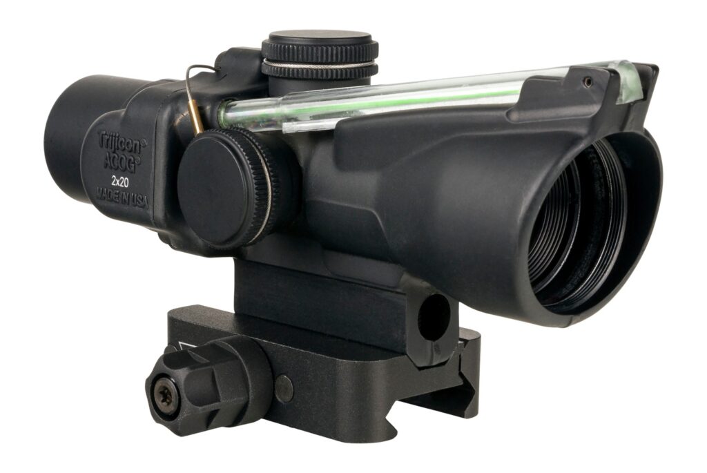 Trijicon Compact ACOG 2x20 Riflescope, Green RTR 9mm Reticle, Black (TA47-C-400412)