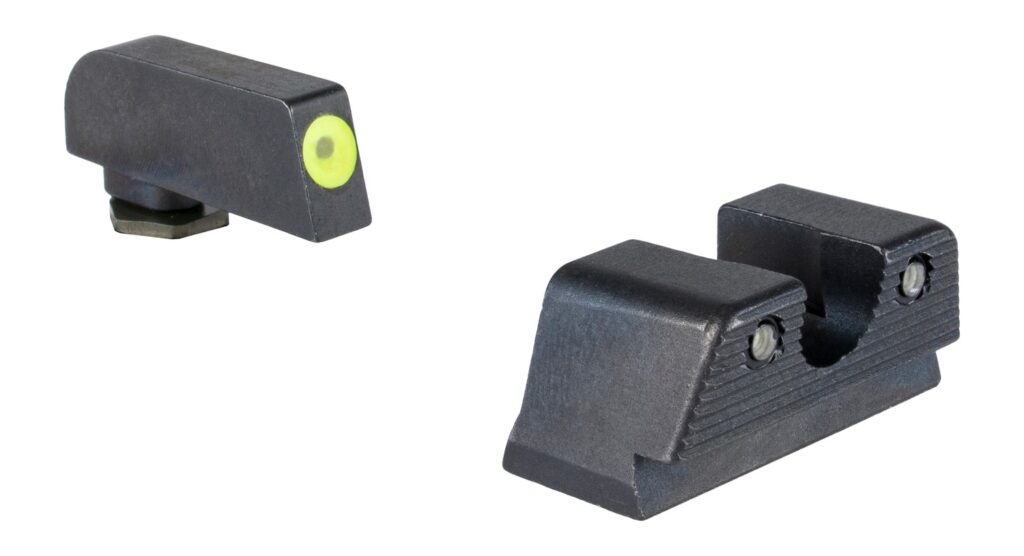 Trijicon HD XR Suppressor/Optic Height Night Sight Set for Glock 43X/48 MOS, Yellow Front Outline