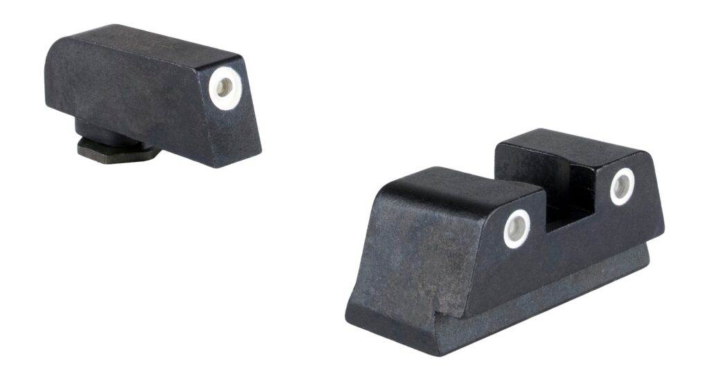 Trijicon Suppressor/Optic Height Night Sight Set for Glock 43X/48 MOS, Green Tritium, White Outlines