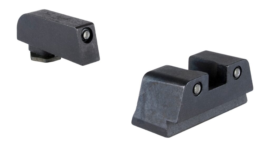 Trijicon Suppressor/Optic Height Night Sight Set for Glock 43X/48 MOS, Green Tritium, Black Outlines