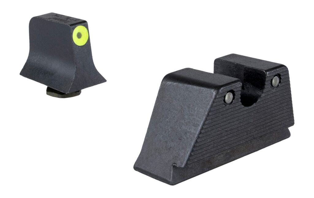 Trijicon HD XR Suppressor/Optic Height Night Sight Set for Large-Frame Glock MOS, Yellow Front Outline