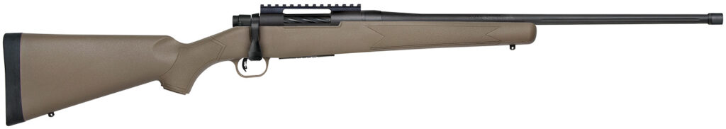 Mossberg Patriot Predator, .243 Win Bolt-Action Rifle, 22", Threaded Barrel, FDE/Black Synthetic, 5+1
