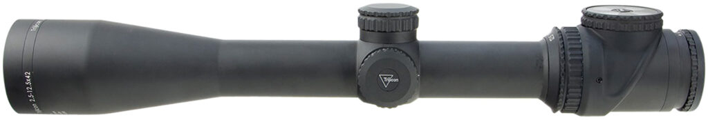 Trijicon AccuPoint 2.5-12.5×42 Riflescope, MOA-Dot Reticle, Green Dot, Matte Black - scope exterior view