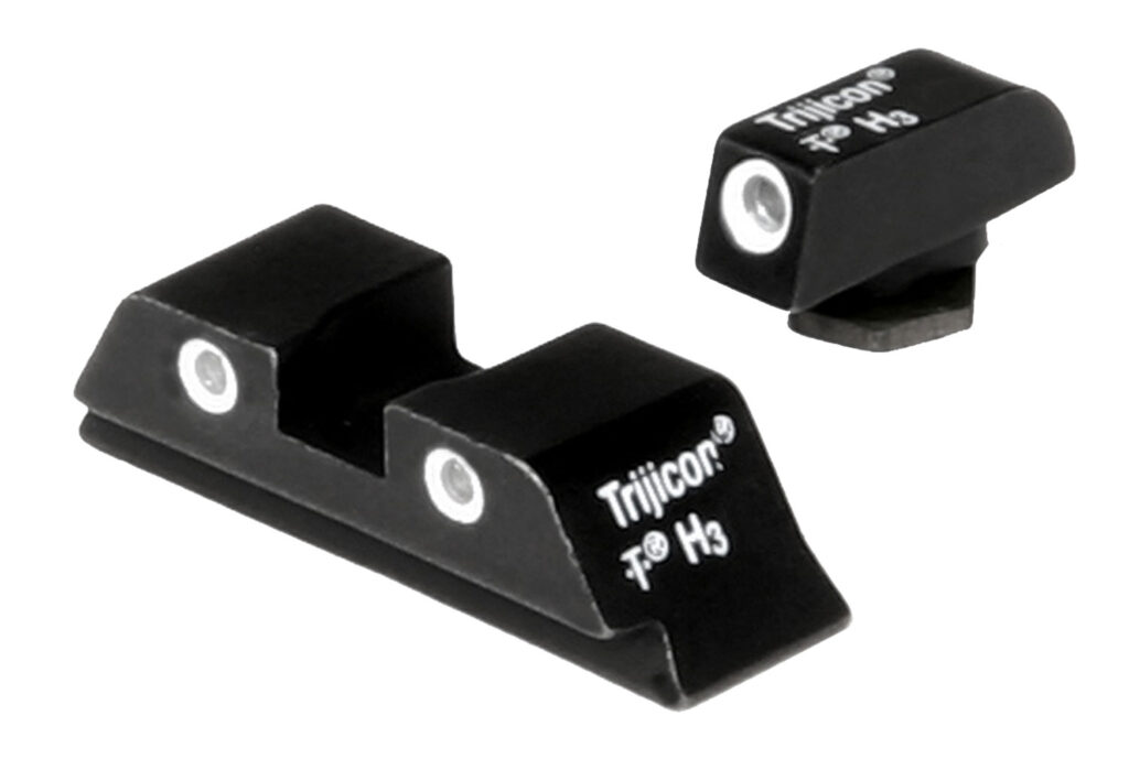 Trijicon Bright & Tough Night Sight Set for Standard-Frame Glock, Green Tritium, White Outlines