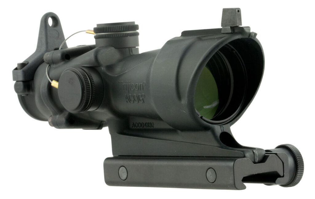 Trijicon ACOG TA01NSN 4×32 Riflescope, Amber .223 Crosshair Reticle, Backup Iron Sights & TA51 Mount